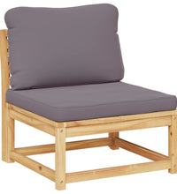 6-tlg. Garten-Lounge-Set mit Kissen Massivholz Akazie