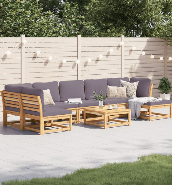 8-tlg. Garten-Lounge-Set mit Kissen Massivholz Akazie