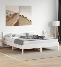 Massivholzbett ohne Matratze Weiß 180x200 cm Kiefernholz