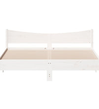 Massivholzbett ohne Matratze Weiß 180x200 cm Kiefernholz