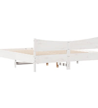 Massivholzbett ohne Matratze Weiß 180x200 cm Kiefernholz
