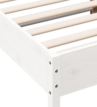 Massivholzbett ohne Matratze Weiß 180x200 cm Kiefernholz