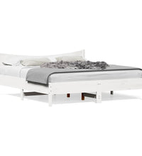 Massivholzbett ohne Matratze Weiß 180x200 cm Kiefernholz