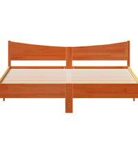 Massivholzbett ohne Matratze Wachsbraun 180x200 Kiefernholz