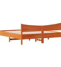 Massivholzbett ohne Matratze Wachsbraun 180x200 Kiefernholz