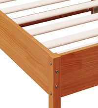 Massivholzbett ohne Matratze Wachsbraun 180x200 Kiefernholz