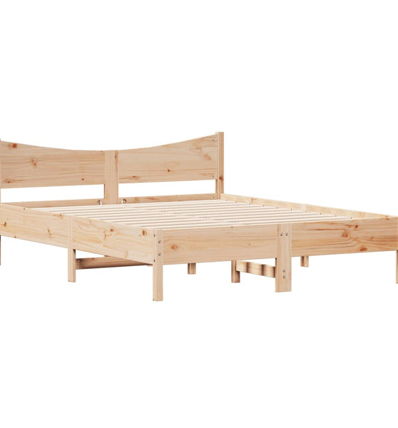 Massivholzbett ohne Matratze 160x200 cm Kiefernholz