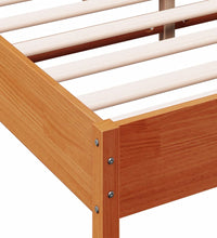 Massivholzbett ohne Matratze Wachsbraun 160x200 Kiefernholz