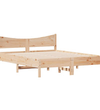 Massivholzbett ohne Matratze 150x200 cm Kiefernholz