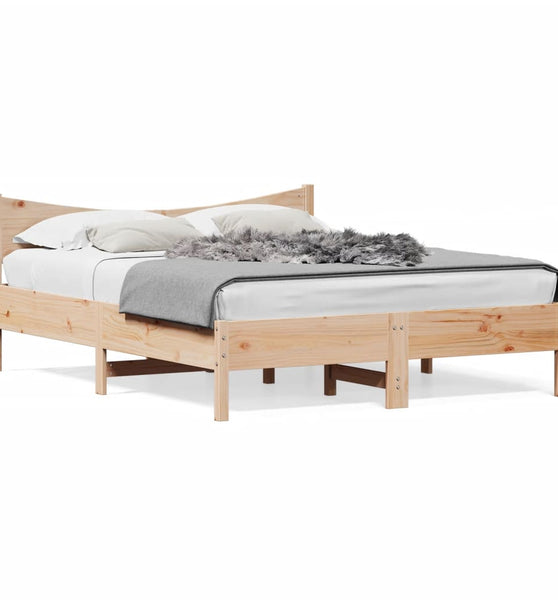 Massivholzbett ohne Matratze 150x200 cm Kiefernholz