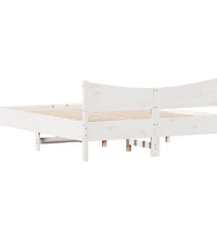 Massivholzbett ohne Matratze Weiß 150x200 cm Kiefernholz