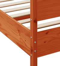 Massivholzbett ohne Matratze Wachsbraun 200x200 Kiefernholz