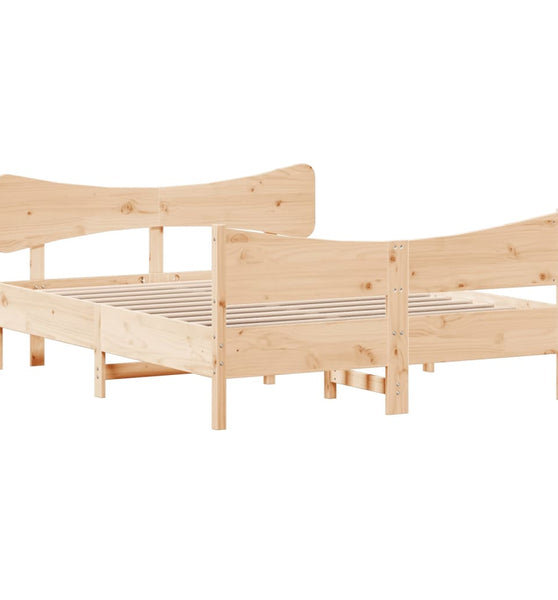 Massivholzbett ohne Matratze 160x200 cm Kiefernholz