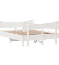 Massivholzbett ohne Matratze Weiß 160x200 Kiefernholz