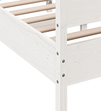 Massivholzbett ohne Matratze Weiß 160x200 Kiefernholz