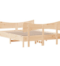 Massivholzbett ohne Matratze 150x200 cm Kiefernholz