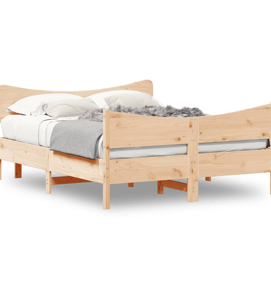 Massivholzbett ohne Matratze 150x200 cm Kiefernholz