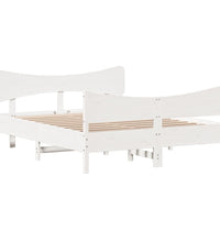 Massivholzbett ohne Matratze Weiß 140x200 cm Kiefernholz