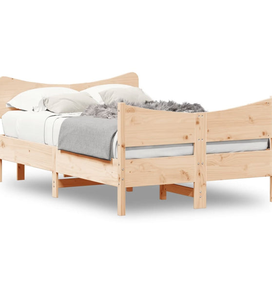 Massivholzbett ohne Matratze 120x200 cm Kiefernholz