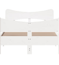 Massivholzbett ohne Matratze Weiß 120x200 cm Kiefernholz