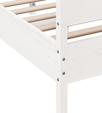 Massivholzbett ohne Matratze Weiß 120x200 cm Kiefernholz