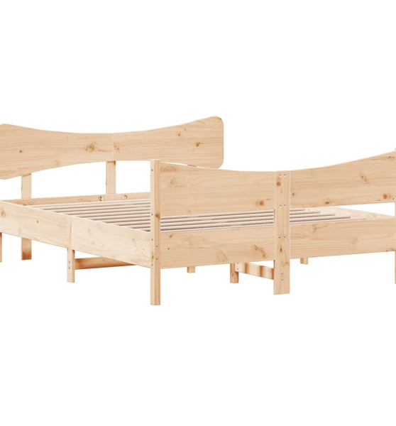 Massivholzbett ohne Matratze 135x190 cm Kiefernholz