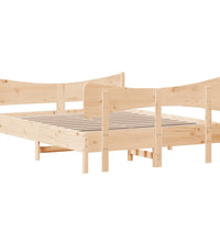 Massivholzbett ohne Matratze 135x190 cm Kiefernholz