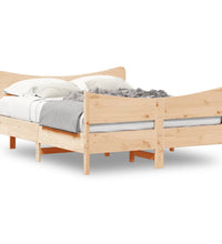 Massivholzbett ohne Matratze 135x190 cm Kiefernholz