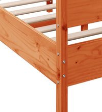 Massivholzbett ohne Matratze Wachsbraun 135x190 cm Kiefernholz