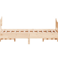 Massivholzbett ohne Matratze 120x190 cm Kiefernholz
