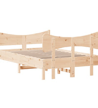 Massivholzbett ohne Matratze 120x190 cm Kiefernholz