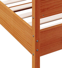 Massivholzbett ohne Matratze Wachsbraun 90x190 cm Kiefernholz