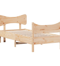 Massivholzbett ohne Matratze 75x190 cm Kiefernholz