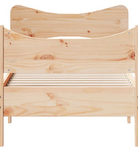 Massivholzbett ohne Matratze 75x190 cm Kiefernholz