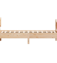 Massivholzbett ohne Matratze 75x190 cm Kiefernholz