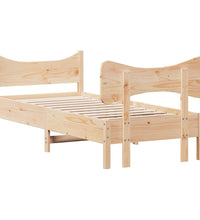 Massivholzbett ohne Matratze 75x190 cm Kiefernholz