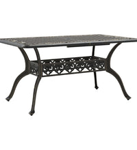 7-tlg. Garten-Essgruppe Bronzen Aluminiumguss