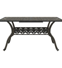 7-tlg. Garten-Essgruppe Bronzen Aluminiumguss