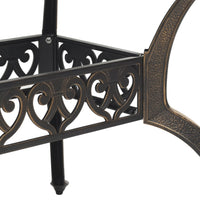 7-tlg. Garten-Essgruppe Bronzen Aluminiumguss