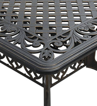 7-tlg. Garten-Essgruppe Bronzen Aluminiumguss