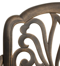 7-tlg. Garten-Essgruppe Bronzen Aluminiumguss