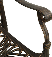 7-tlg. Garten-Essgruppe Bronzen Aluminiumguss