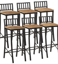 7-tlg. Bar-Set Raues Mangoholz und Metall