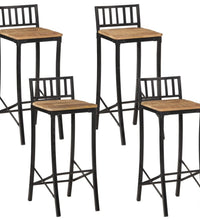 5-tlg. Bar-Set Raues Mangoholz und Metall
