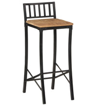 5-tlg. Bar-Set Raues Mangoholz und Metall