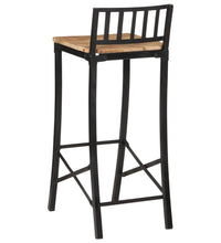 5-tlg. Bar-Set Raues Mangoholz und Metall