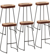 7-tlg. Bar-Set Raues Mangoholz und Metall