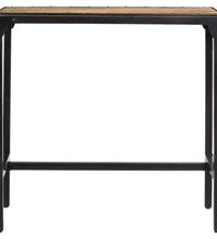 5-tlg. Bar-Set Raues Mangoholz und Metall