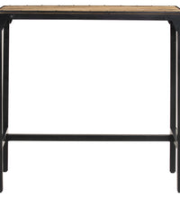 5-tlg. Bar-Set Raues Mangoholz und Metall