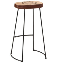 5-tlg. Bar-Set Raues Mangoholz und Metall